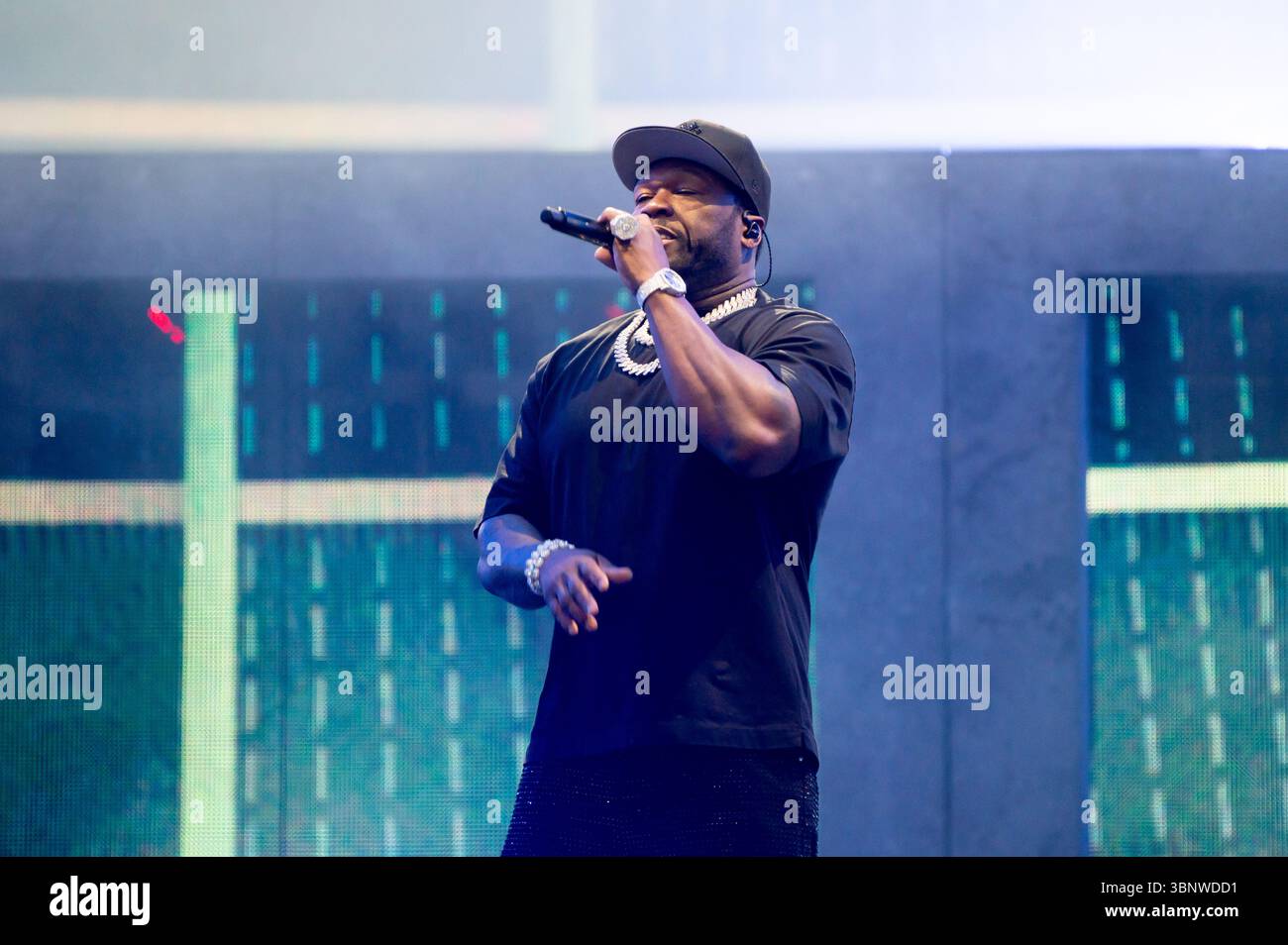 London, Vereinigtes Königreich. Juli 2025. 50 Cent veranstaltet seine Legacy Tour im Tottenham Hotspur Stadium. Cristina Massei/Alamy Live News Stockfoto