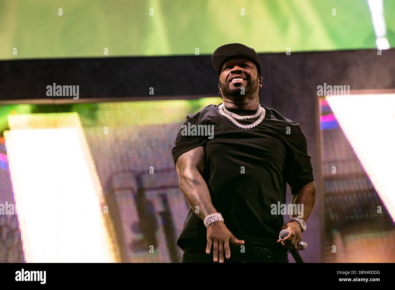 London, Vereinigtes Königreich. Juli 2025. 50 Cent veranstaltet seine Legacy Tour im Tottenham Hotspur Stadium. Cristina Massei/Alamy Live News Stockfoto
