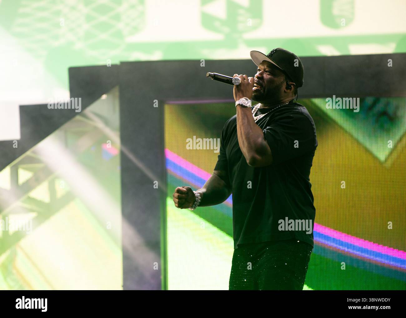 London, Vereinigtes Königreich. Juli 2025. 50 Cent veranstaltet seine Legacy Tour im Tottenham Hotspur Stadium. Cristina Massei/Alamy Live News Stockfoto