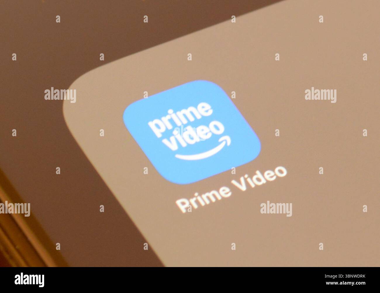 Prime Video Streaming-App auf dem Smartphone-Bildschirm Stockfoto