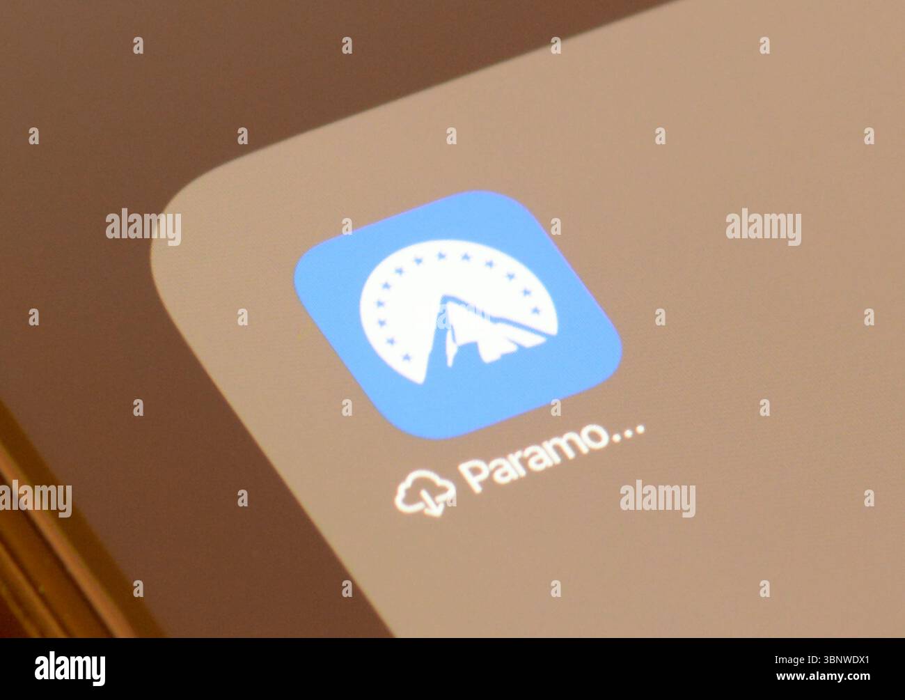 Paramount Plus Streaming-App auf dem Smartphone-Bildschirm Stockfoto