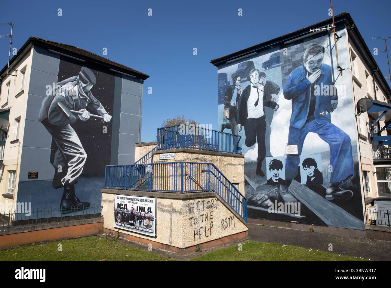 Politische Wandbilder in Derry City Stockfoto