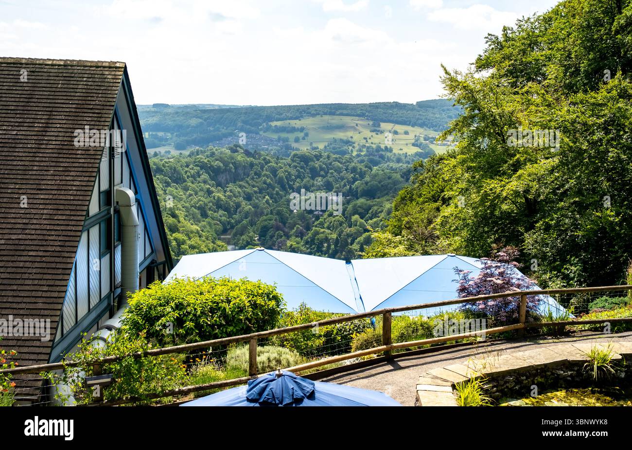 Blick über das Tal von den Höhen Abrahams Stockfoto