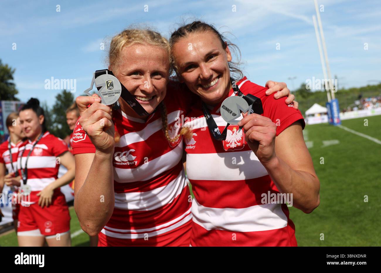 29.06.2025, xcex, DE, Hamburg, Rugby, Hamburg Seven Rugby, Rugby Europe, Eurovia, Rugby Europe Sevens Championship Series Hamburg, Meisterschaftssieger Hamburg, Team Ploen, Polen *** 29 06 2025, xcex, GER, Hamburg, Rugby, Hamburg Seven Rugby, Rugby Europe, Eurovia, Rugby Europe Sevens Championship Series Hamburg, Meisterschaftssieger Hamburg, Team Ploen, Polen CE Stockfoto