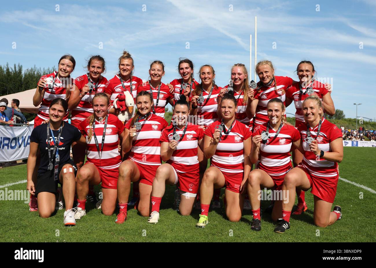 29.06.2025, xcex, DE, Hamburg, Rugby, Hamburg Seven Rugby, Rugby Europe, Eurovia, Rugby Europe Sevens Championship Series Hamburg, Meisterschaftssieger Hamburg, Team Ploen, Polen *** 29 06 2025, xcex, GER, Hamburg, Rugby, Hamburg Seven Rugby, Rugby Europe, Eurovia, Rugby Europe Sevens Championship Series Hamburg, Meisterschaftssieger Hamburg, Team Ploen, Polen CE Stockfoto