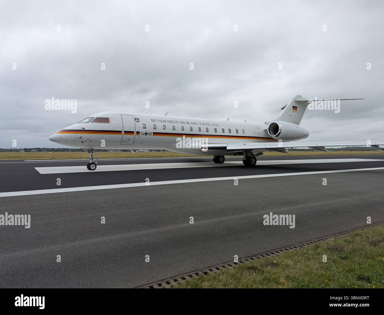 Jagel, Deutschland, 28. Juni 2025. Deutsche Luftwaffe Global 6000 14+05 Roller auf dem Luftwaffenstützpunkt Schleswig. Frank Zwilling/Alamy Geschichte Stockfoto