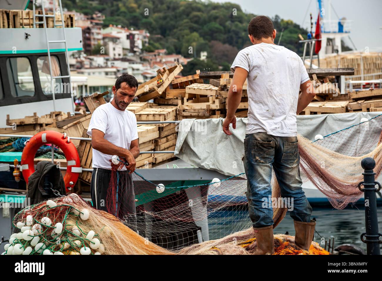 Fischer, Sariyer, Istanbul, Türkei Stockfoto