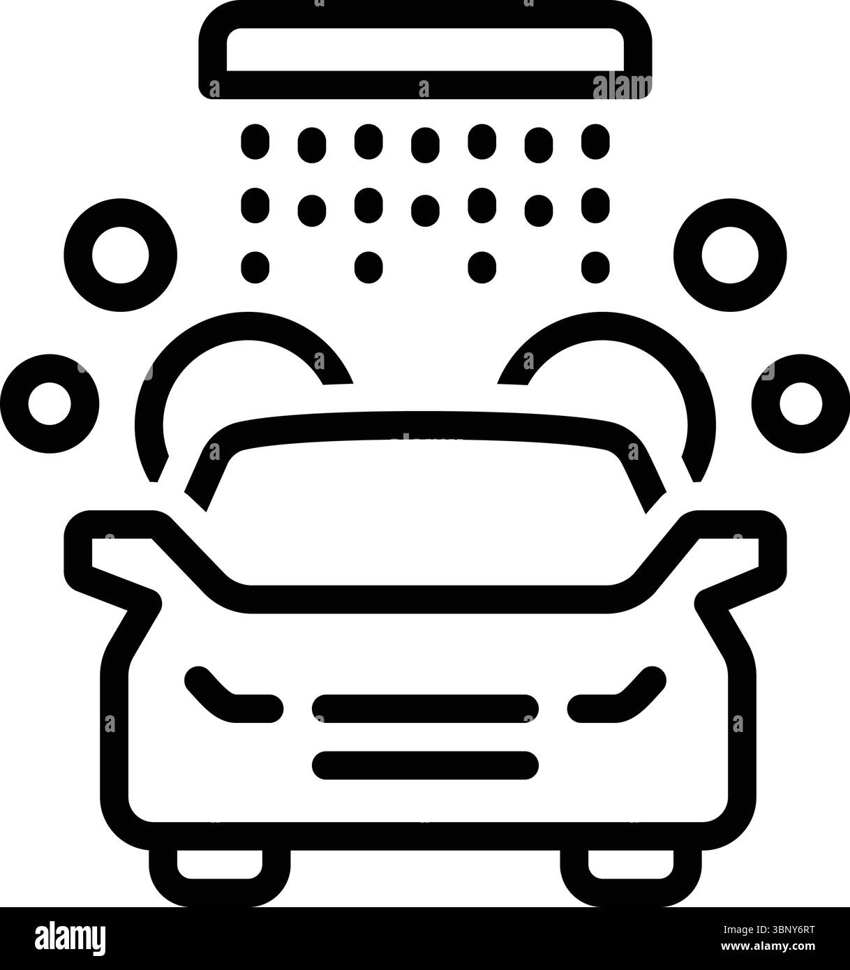 Symbol für Waschen, Spülen des Autos Stock Vektor