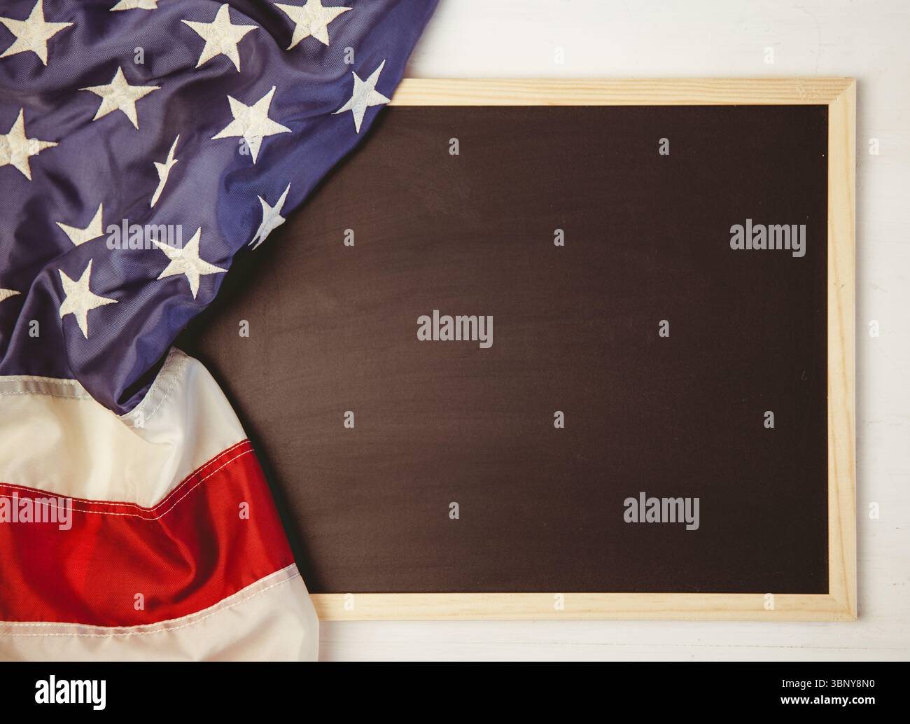 Amerikanische Flagge auf Tafel Stockfoto