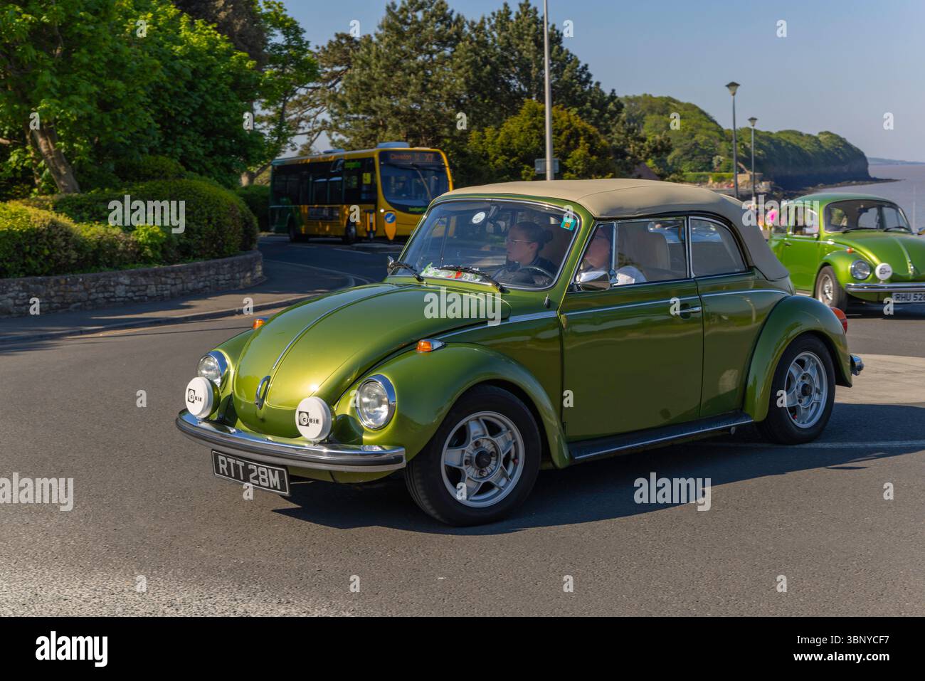 Clevedon Kaffee und Autos Stockfoto