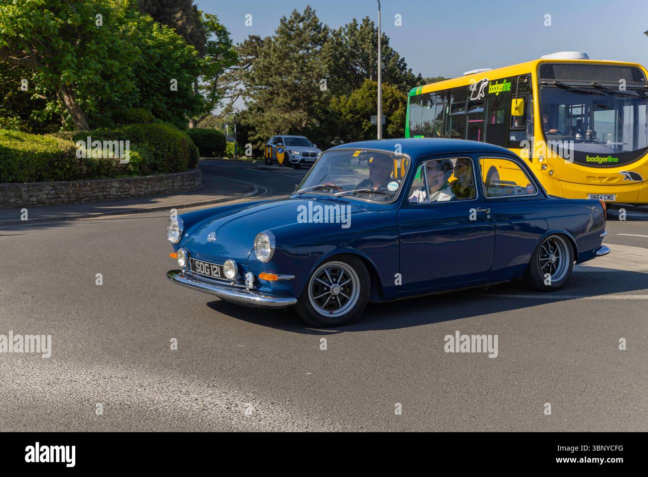 Clevedon Kaffee und Autos Stockfoto