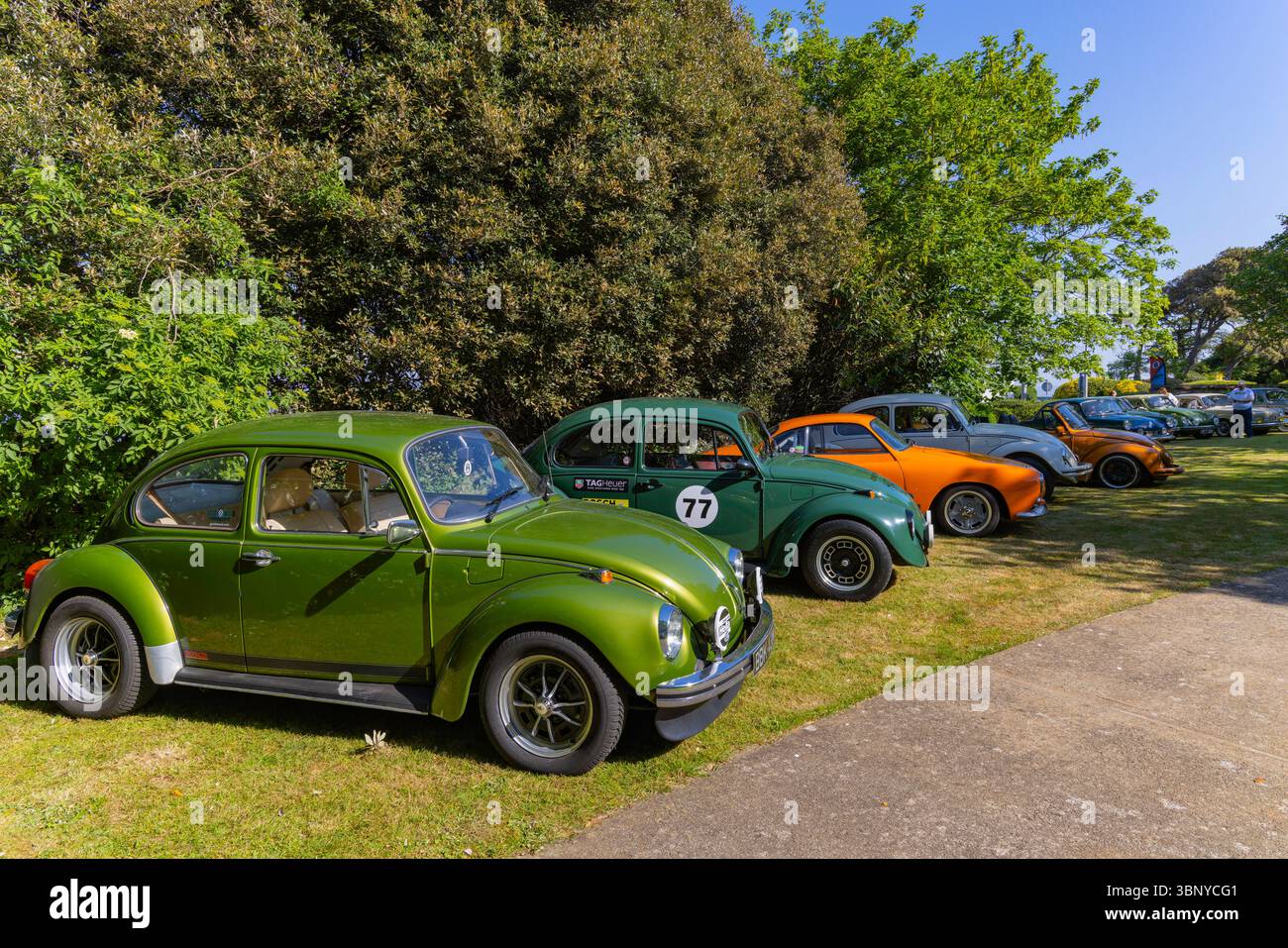 Clevedon Kaffee und Autos Stockfoto