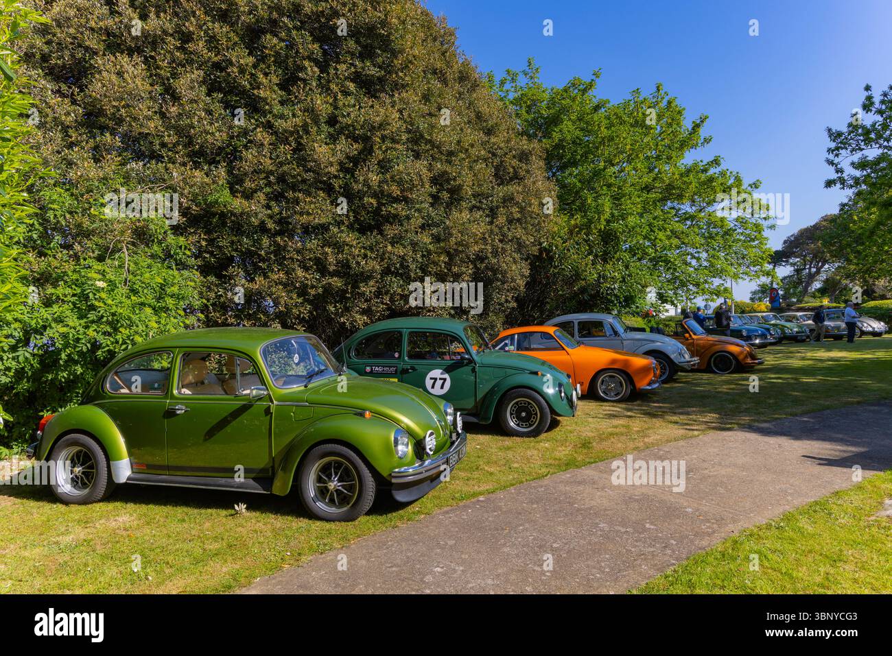 Clevedon Kaffee und Autos Stockfoto