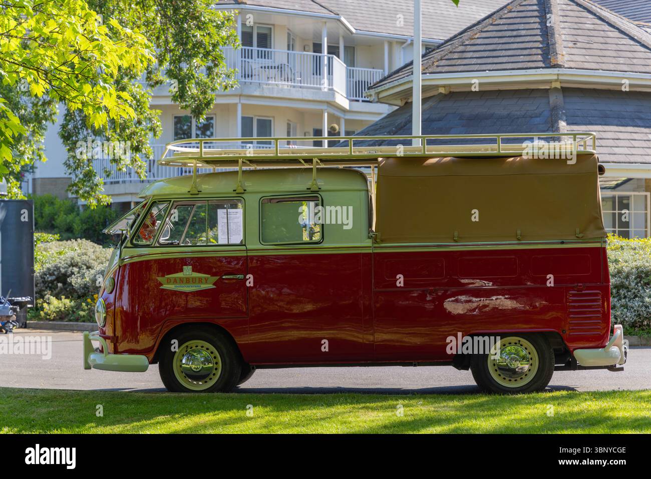 Clevedon Kaffee und Autos Stockfoto