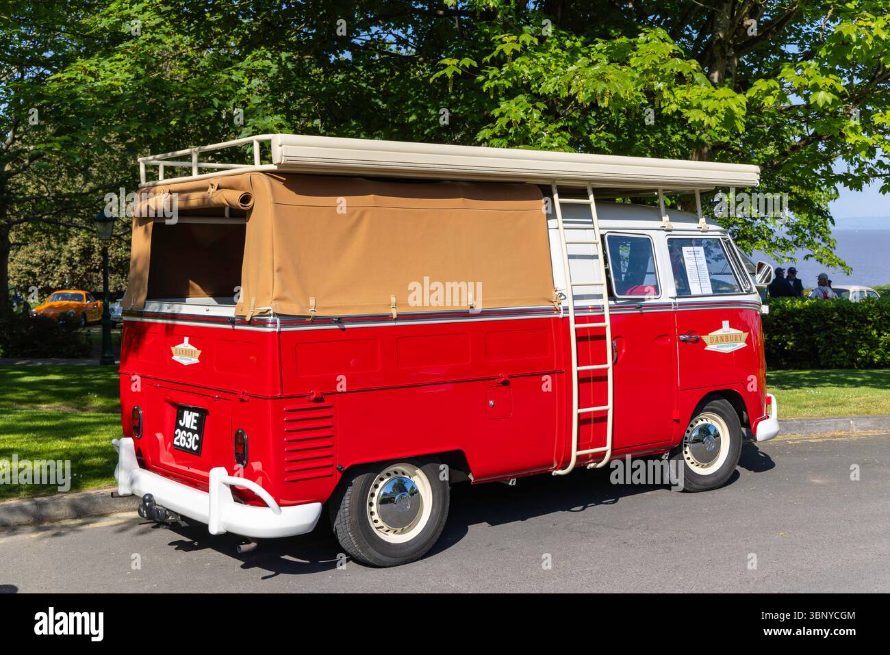 Clevedon Kaffee und Autos Stockfoto