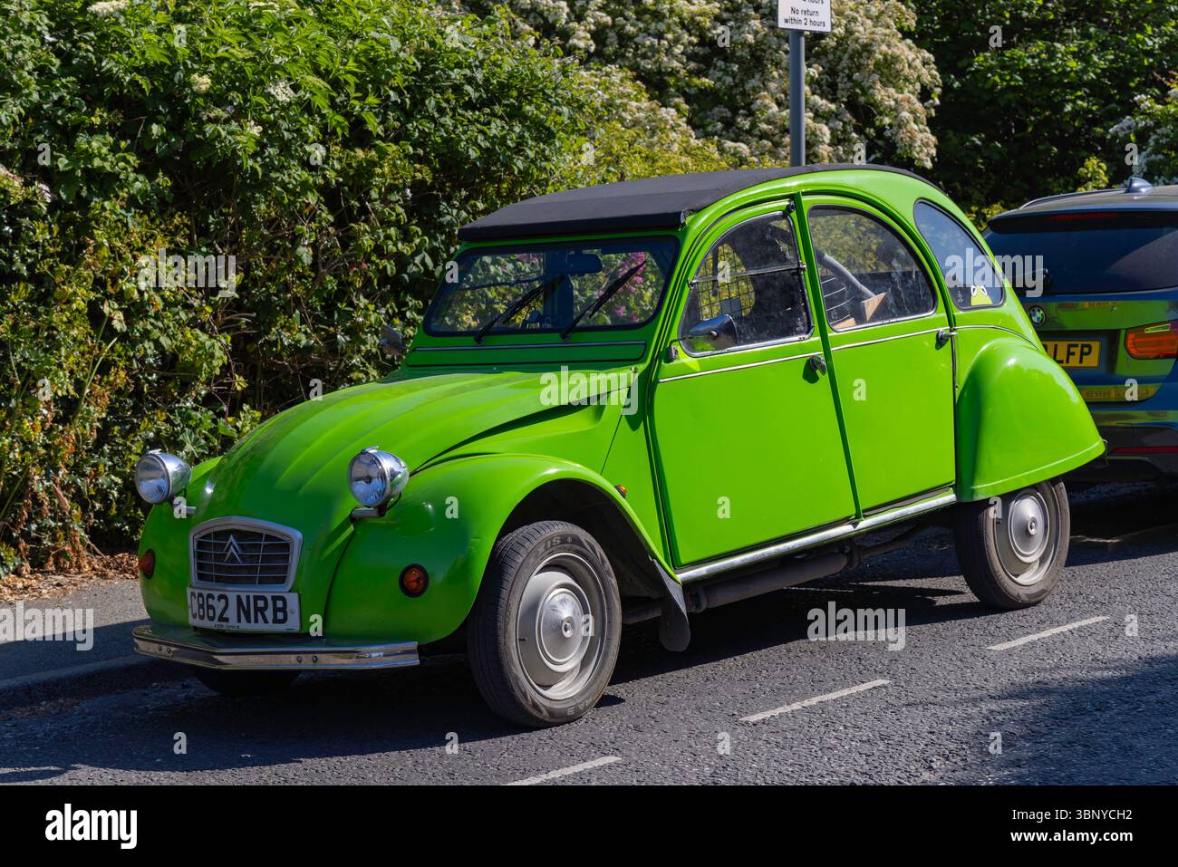 Clevedon Kaffee und Autos Stockfoto