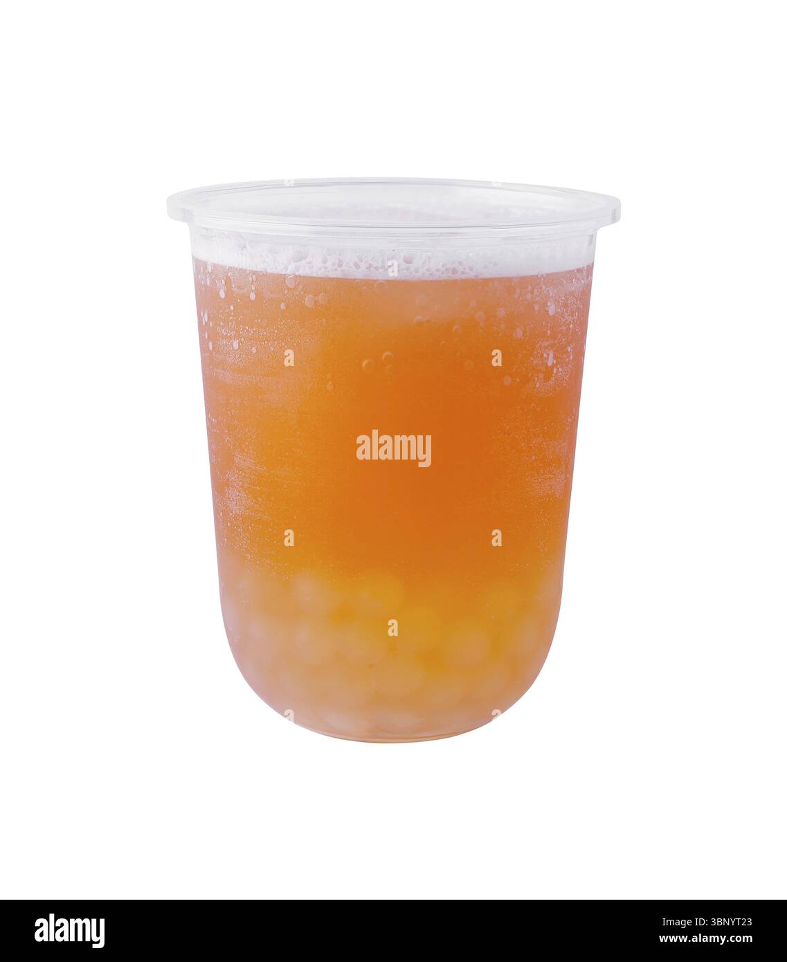 Eismilchtee mit isolierter Blase Stockfoto