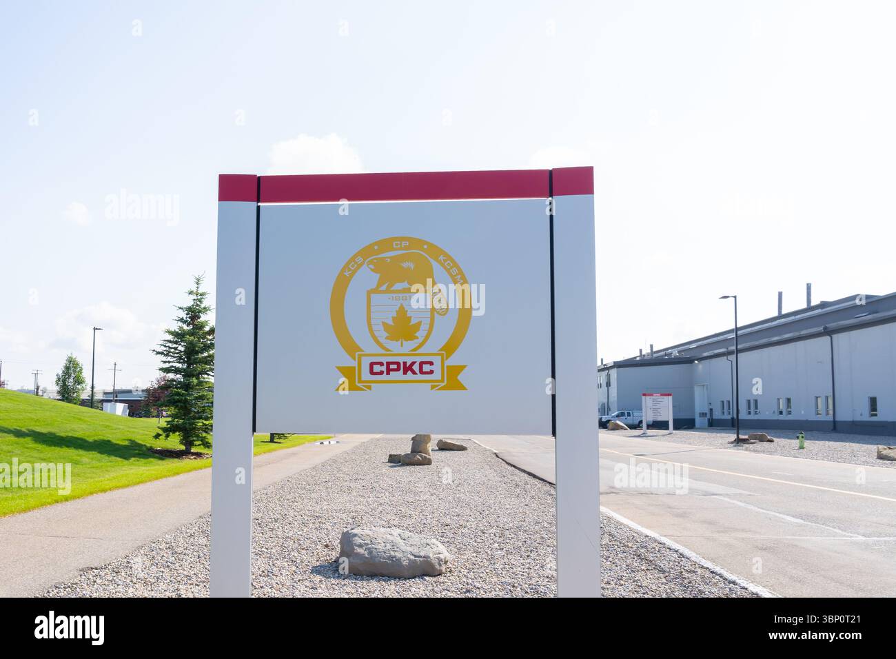 CPKC unterzeichnet am globalen Hauptsitz in Calgary, Alberta, Kanada Stockfoto