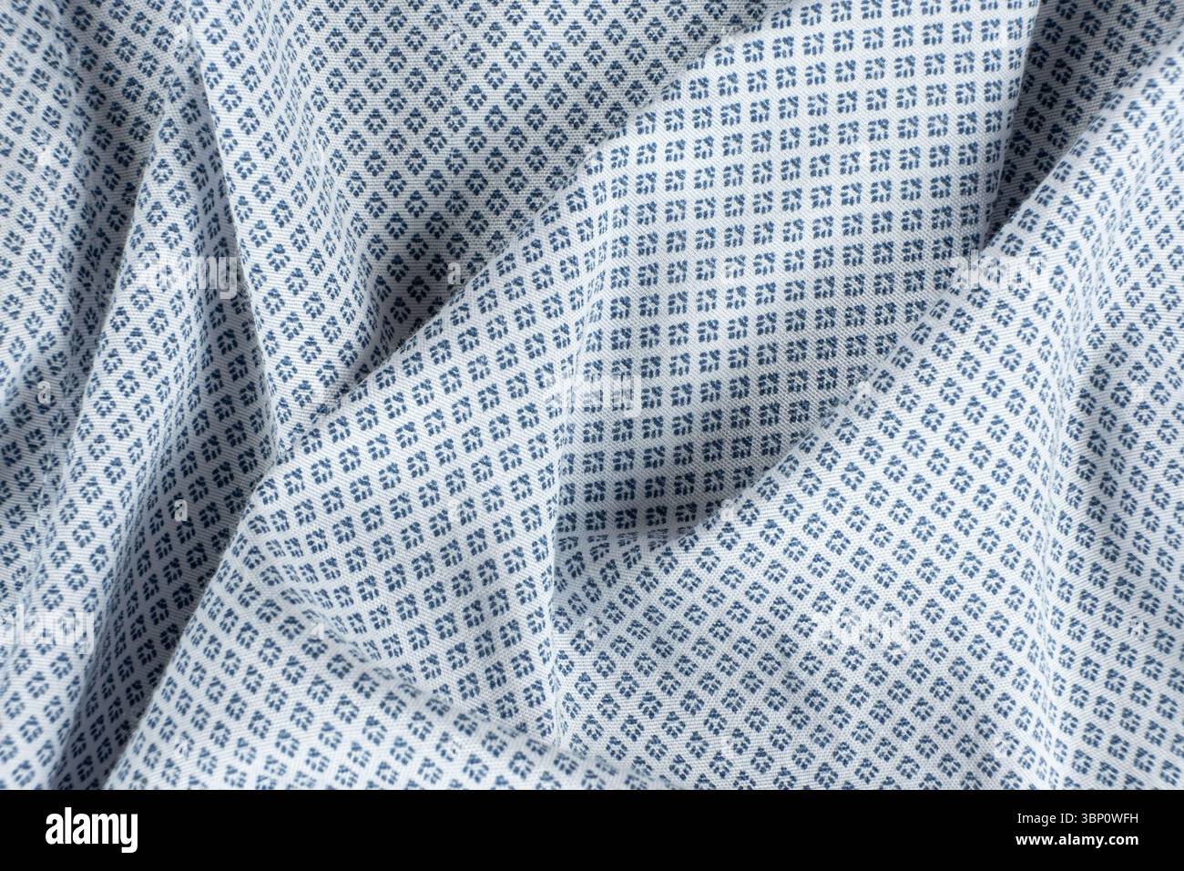 Makrostruktur eines Gewebes, das zu 100 % aus Baumwolle besteht Stockfoto