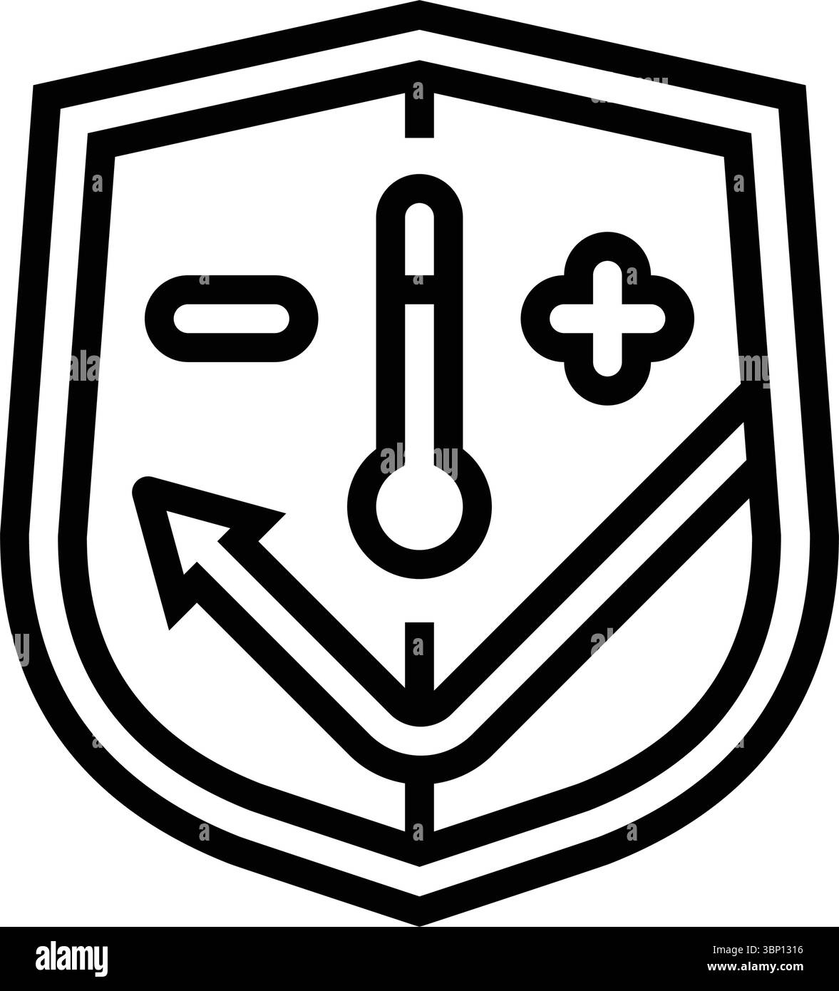 Vektorgrafik für temperaturbeständige Linien Stock Vektor