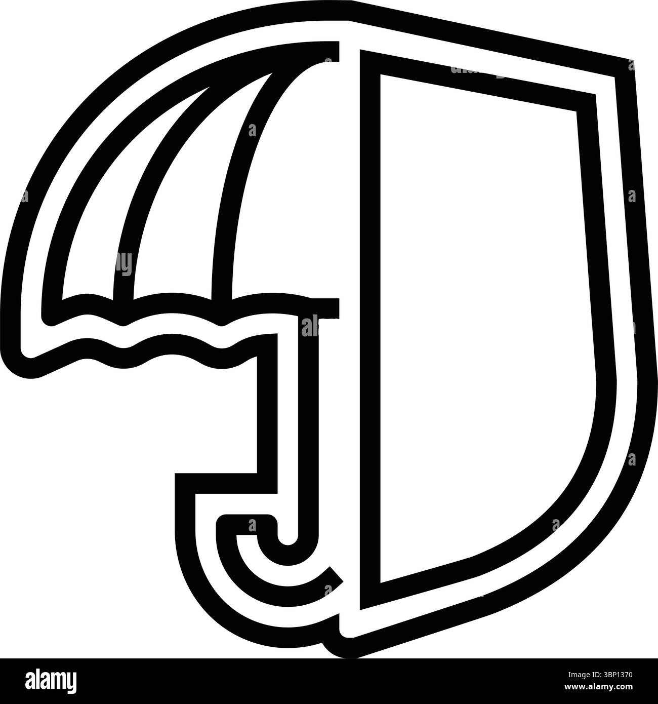 Wetterfeste Linie Symbol Vektor Illustration Stock Vektor