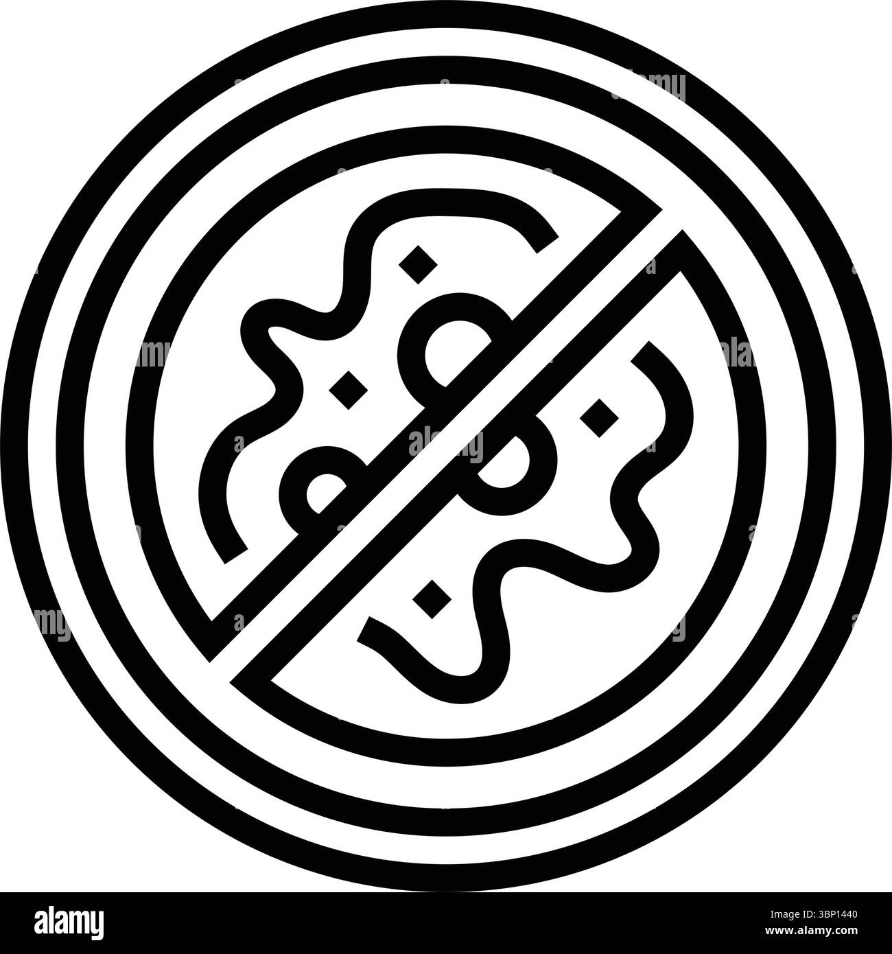 Antibakterielle Linie Symbol Vektor-Illustration Stock Vektor