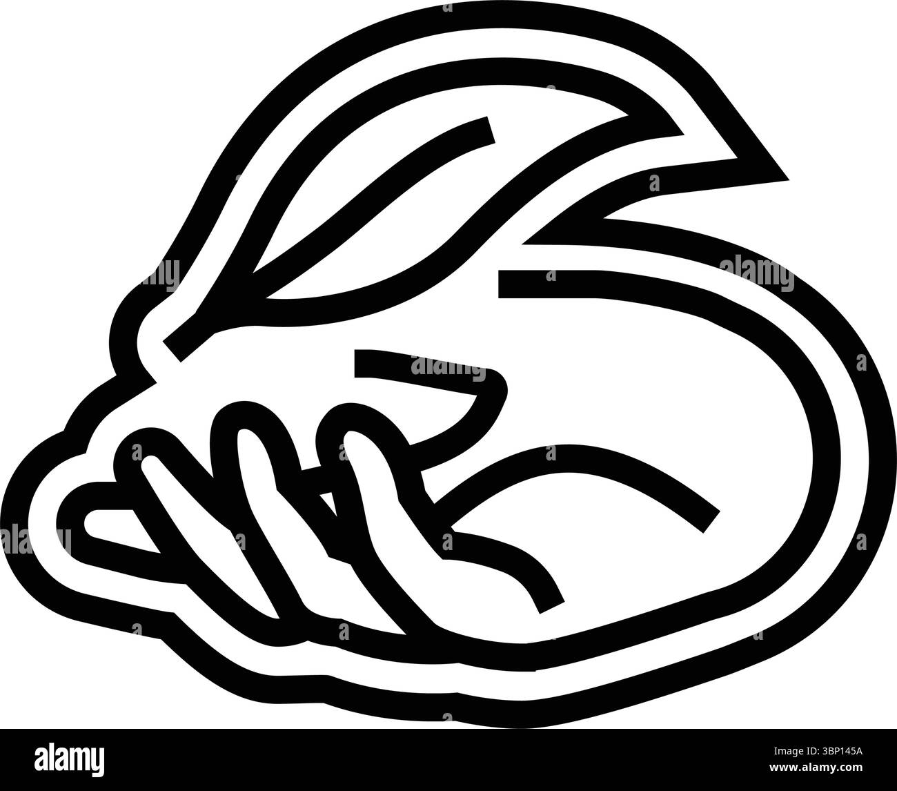 Illustration des Symbols für hypoallergene Linien Stock Vektor