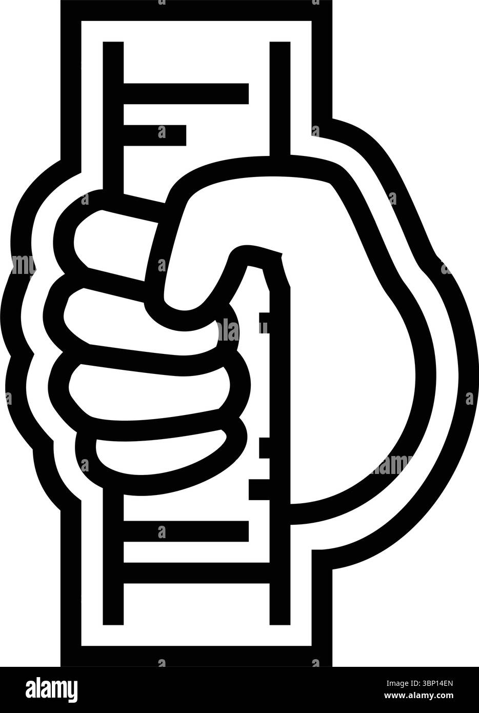 Rutschfeste Grifflinie Symbolvektorillustration Stock Vektor