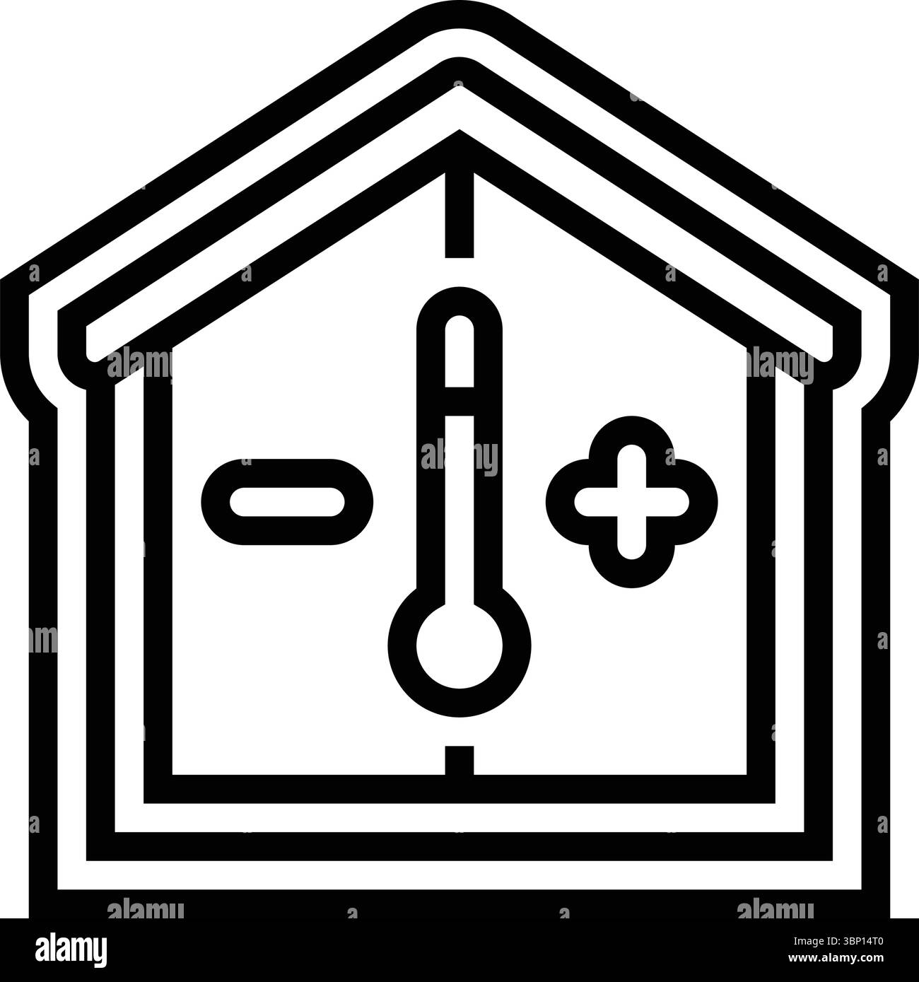 Vektorgrafik für wärmeisolierte Linien Stock Vektor