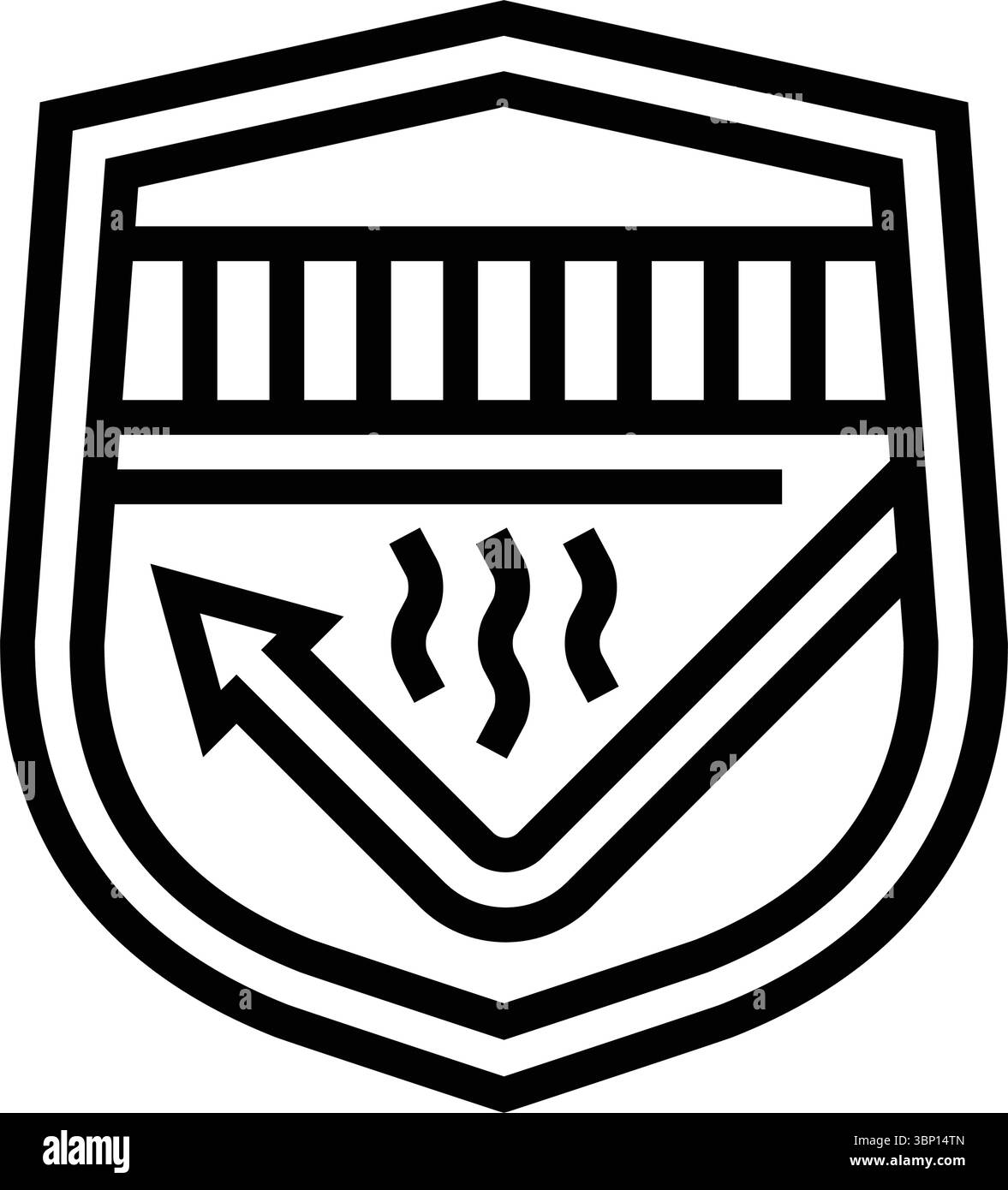 Vektorgrafik für wärmeisolierte Linien Stock Vektor