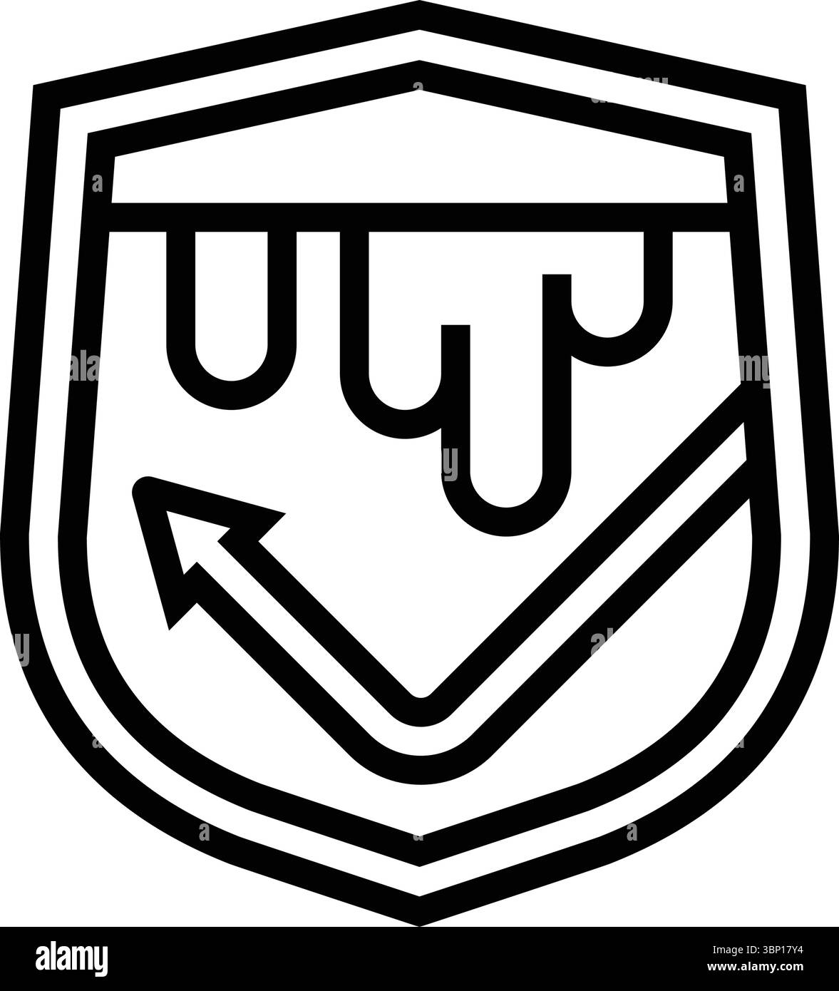 Auslaufsichere Designlinie Symbol Vektor-Illustration Stock Vektor