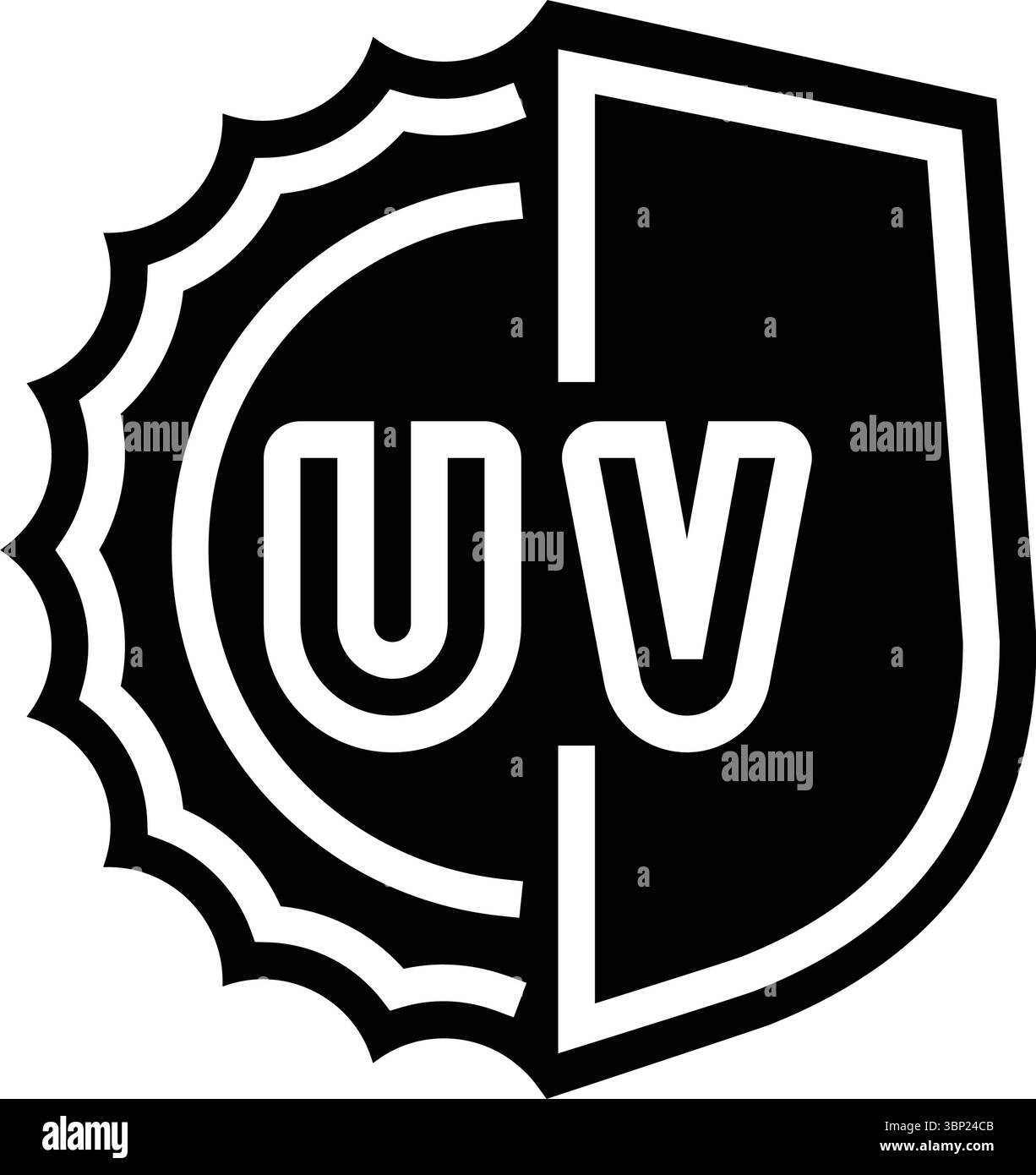 uv-Schutz Glyphe Symbol Vektor Illustration Stock Vektor