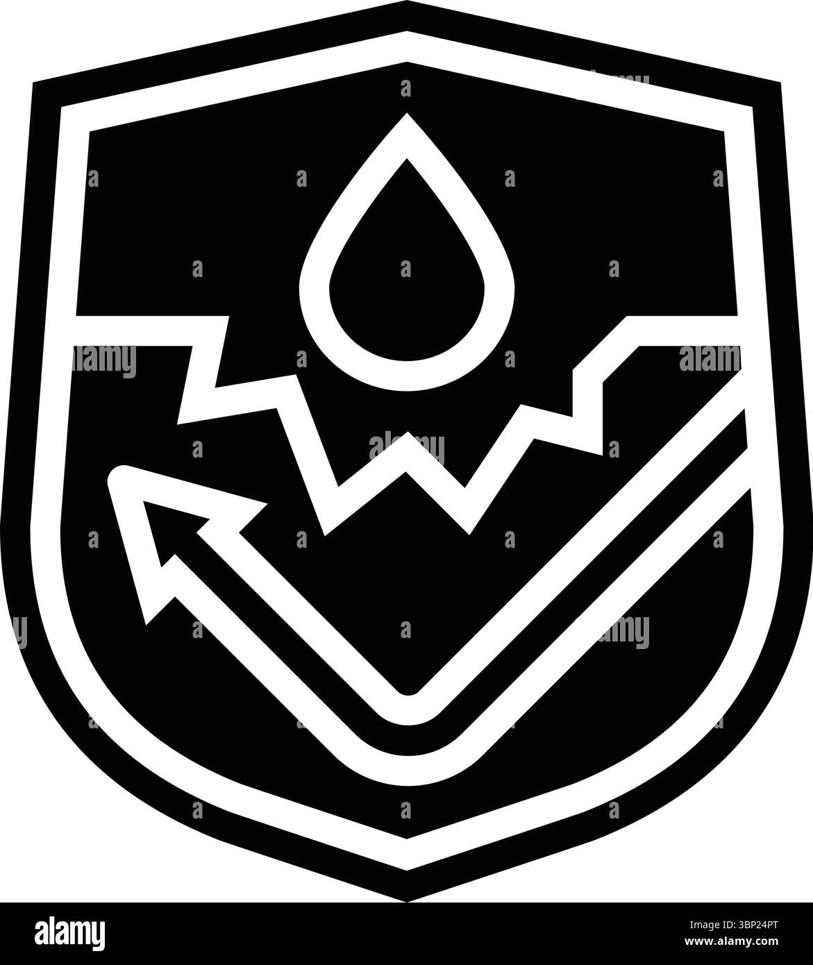 Rostbeständige Glyphe Symbol Vektor Illustration Stock Vektor