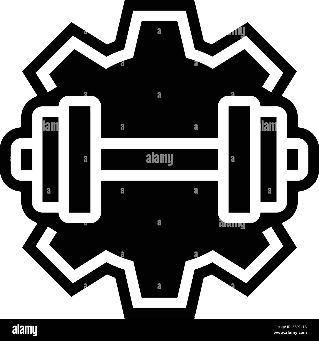 Vektorillustration für Glyphe mit hoher Tragfähigkeit Stock Vektor