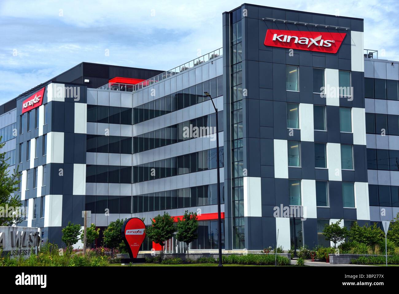 Ottawa, Kanada – 5. Juli 2025: Kinaxis ist ein IT-Serviceunternehmen für Supply Chain Management, Vertrieb und Betriebsplanung mit Sitz in Kanata West Busin Stockfoto