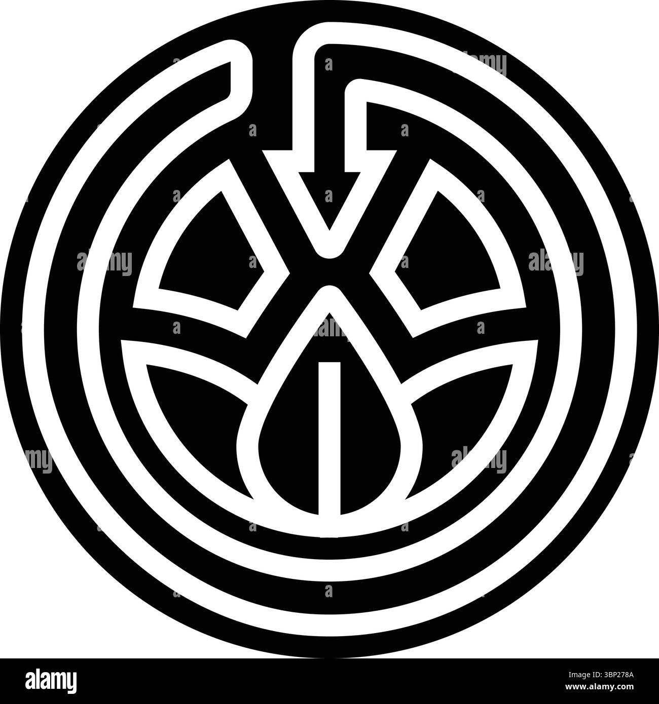 Zertifizierte organische Glyphe Icon Vektor Illustration Stock Vektor