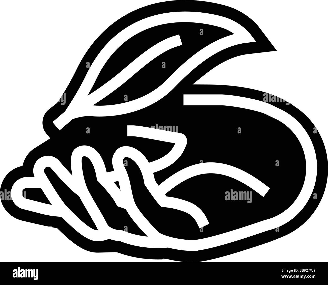 Hypoallergene Glyphen-Symbol-Vektor-Illustration Stock Vektor