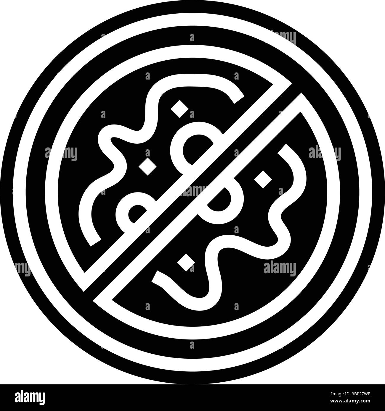 Antibakterielle Glyphe-Symbol-Vektor-Illustration Stock Vektor