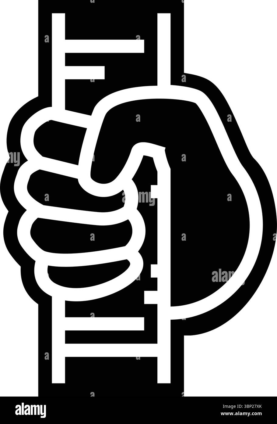 Rutschfeste Grip Glyph Symbol Vektor Illustration Stock Vektor