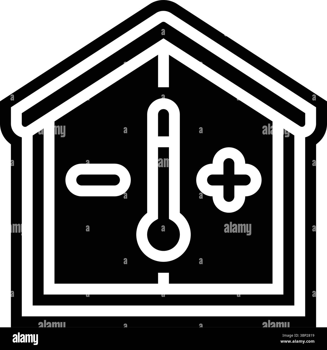 Wärmeisolierte Glyphe Symbol Vektor-Illustration Stock Vektor