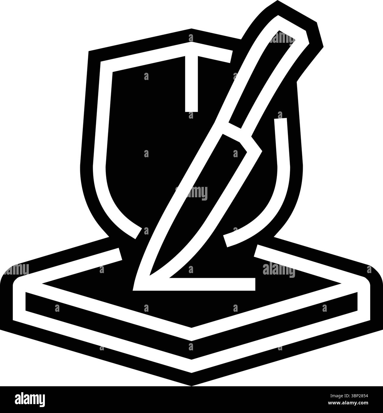 Anti-Scratch-Beschichtung Glyph-Symbol-Vektor-Illustration Stock Vektor