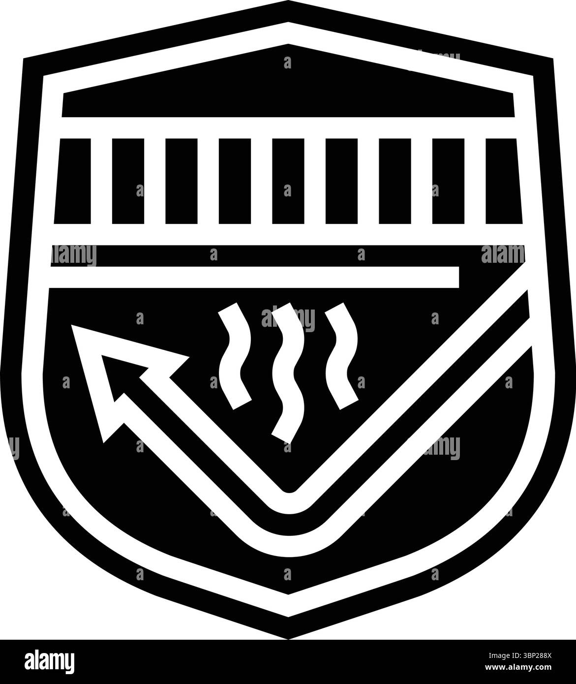 Vektorgrafik für wärmeisolierte Glyphen Stock Vektor