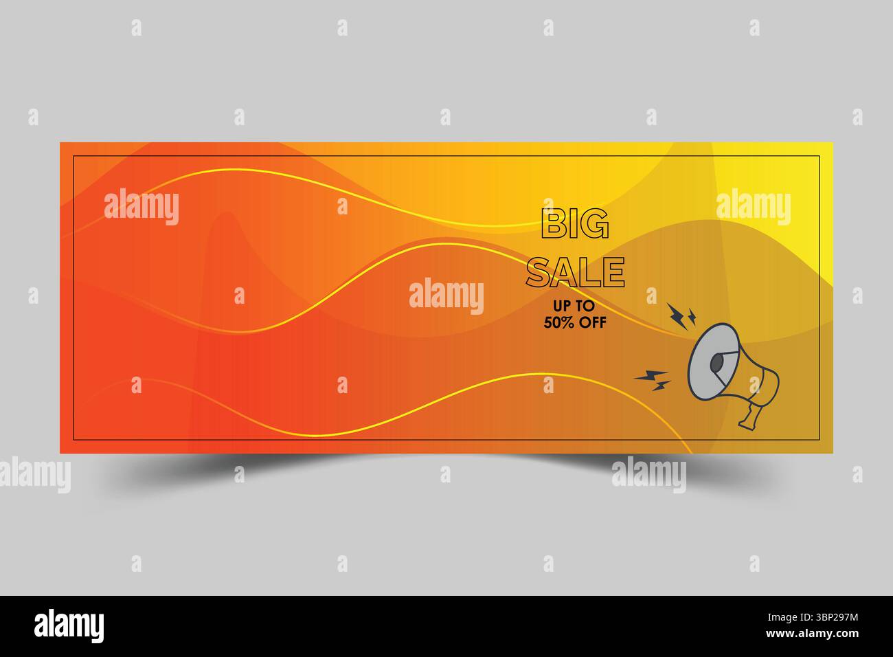 Abstrakte gelbe facebook Cover Vorlage Design Vektor Illustration eps10 Stock Vektor