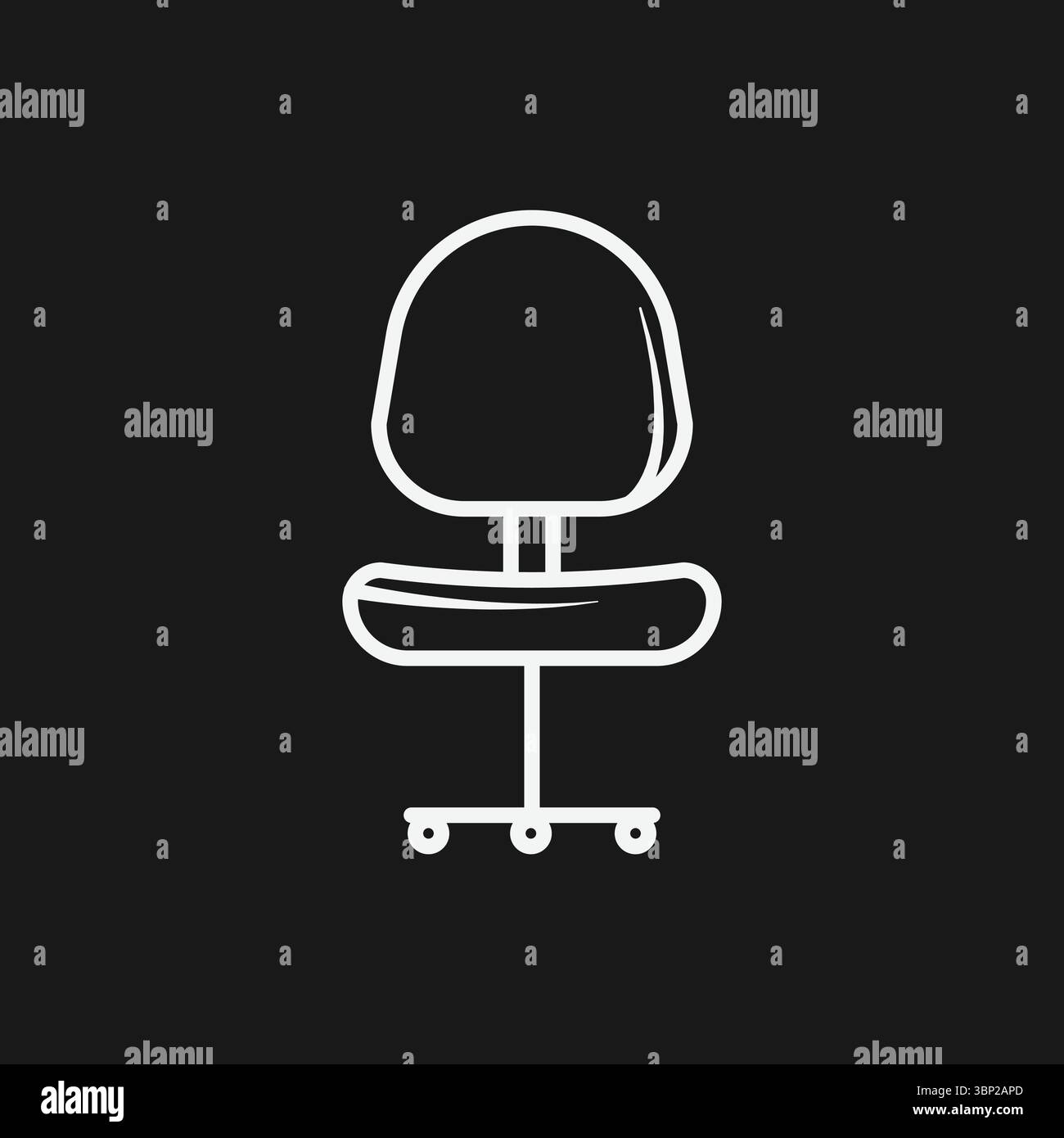 Ergonomische Bürostuhlmöbel für einen Arbeitsplatz, eine offene Stelle und einen Firmensitz Stock Vektor