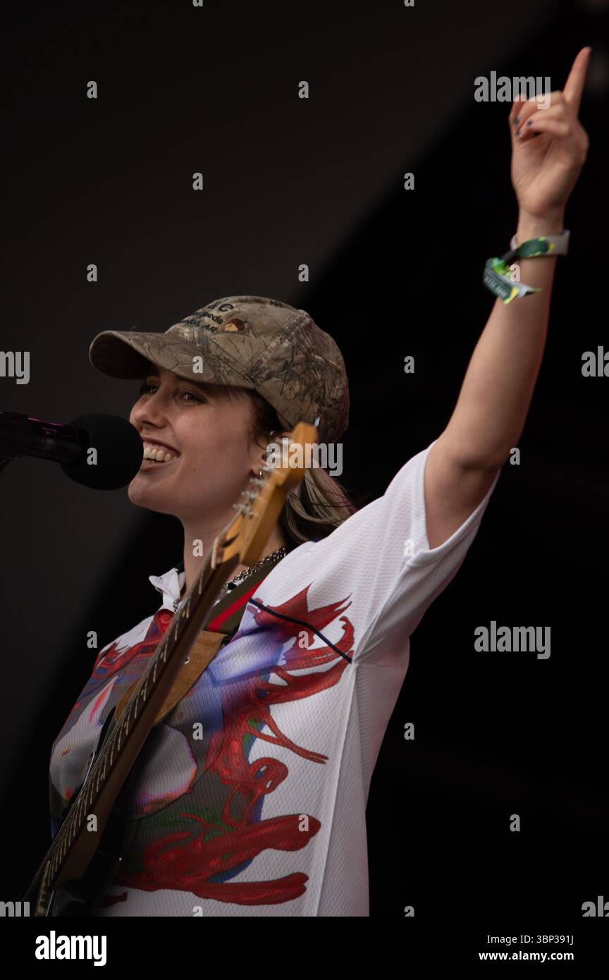 London, England. Juli 2025. Die aufstrebende Künstlerin Sofy tritt auf der Rainbow-Bühne im BST Hyde Park auf. Cristina Massei/Empics/Alamy Live News Stockfoto