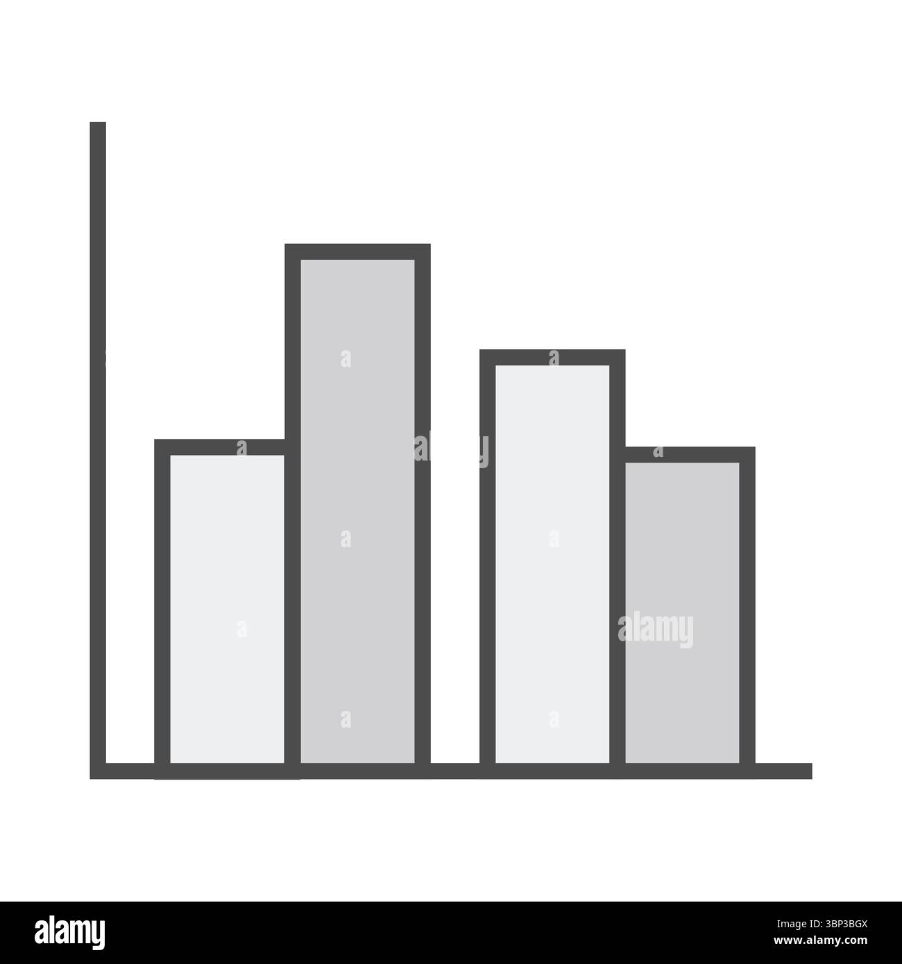 Digitales Composite aus grauem Balkendiagramm Stockfoto