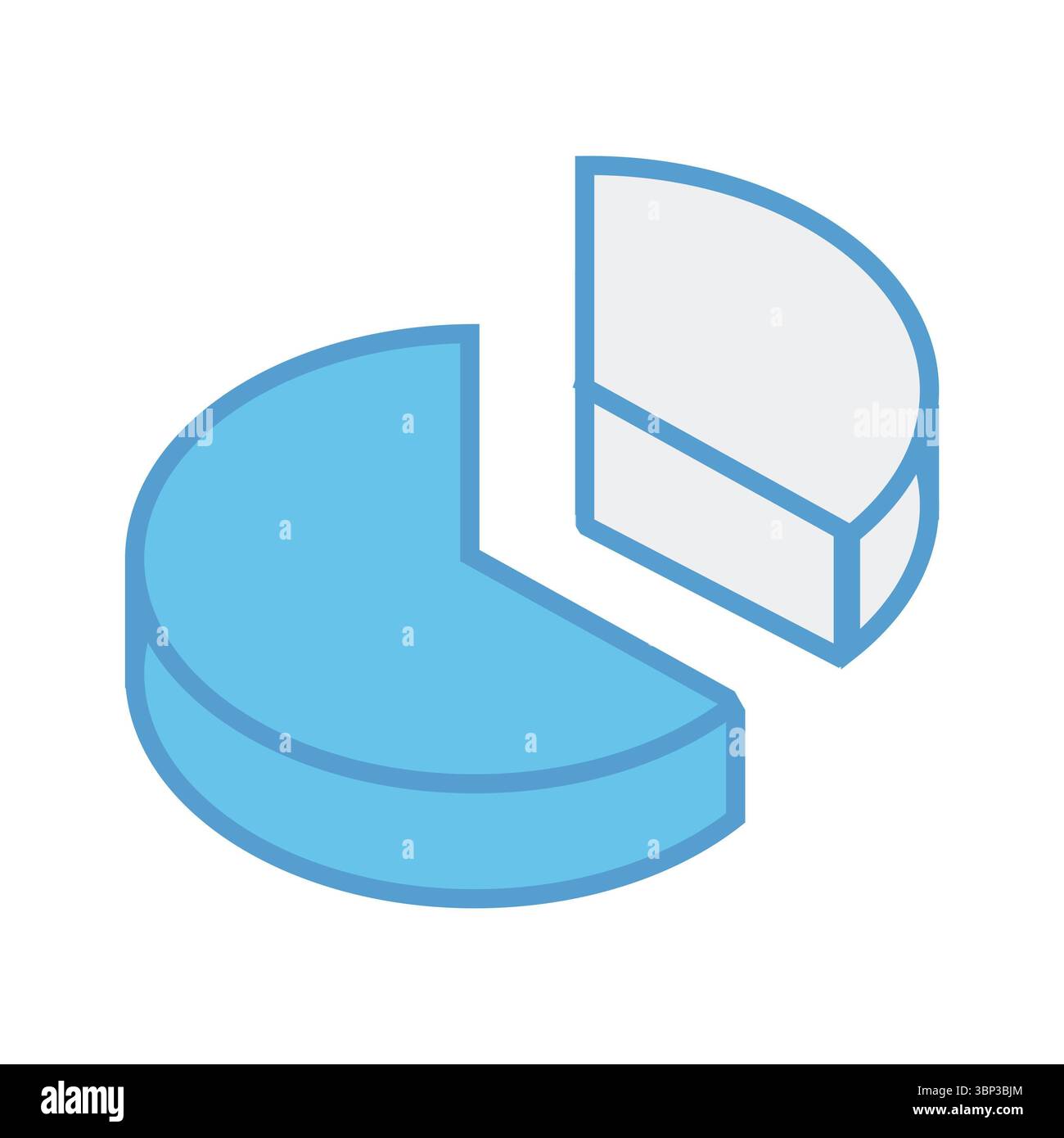 Digital generiertes Bild des blauen Kreisdiagramms Stockfoto