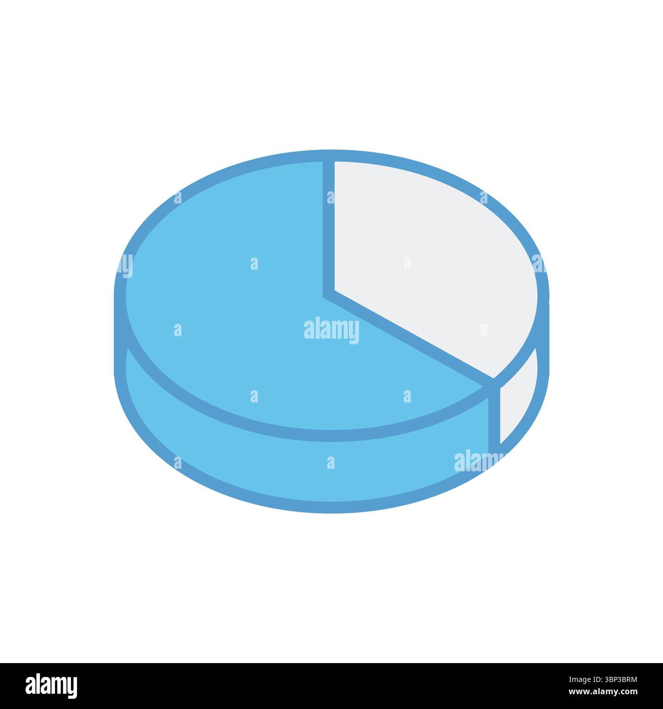 Digitales Composite aus blauem Tortendiagramm Stockfoto