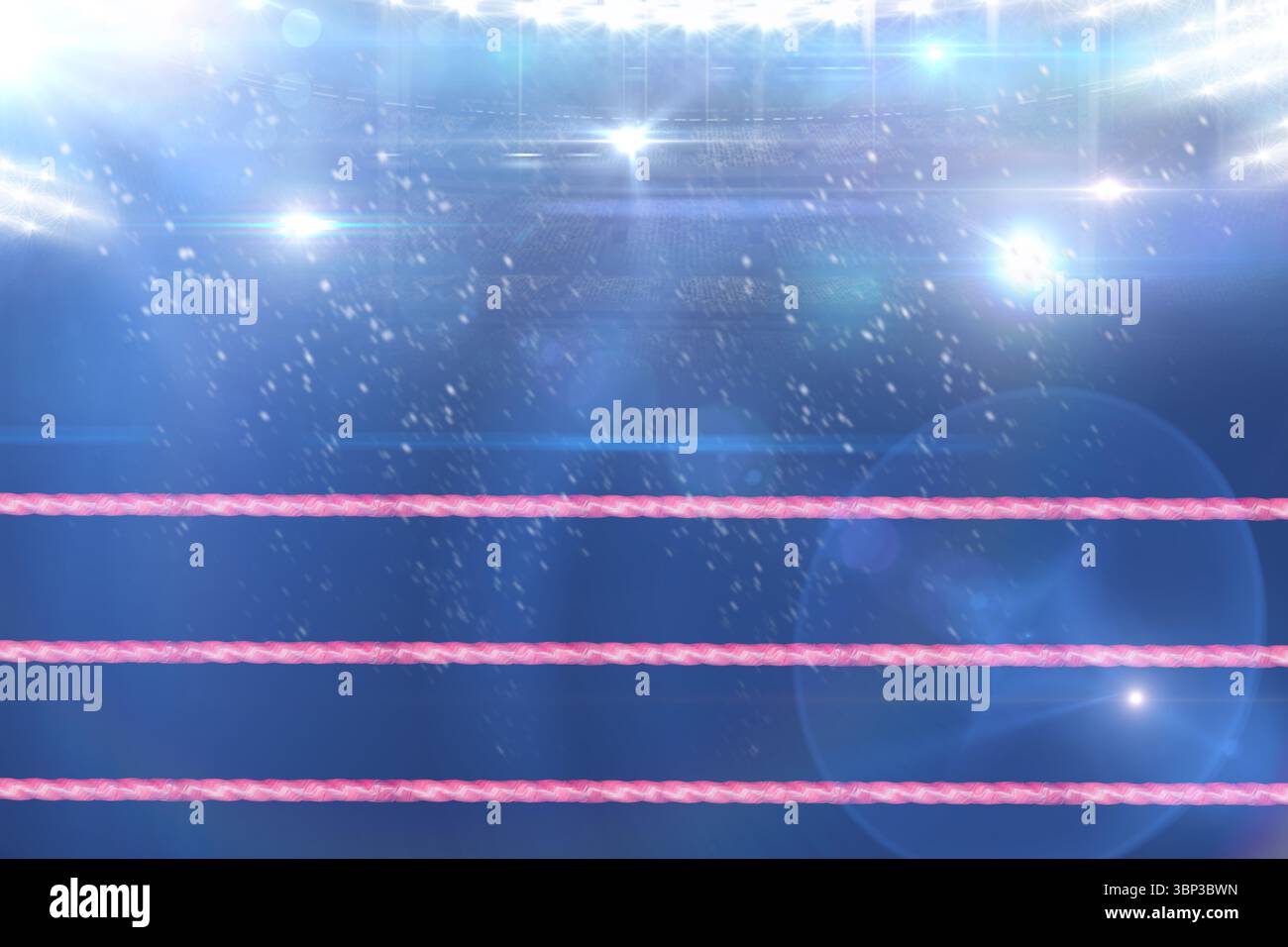 Zusammengesetztes Bild des Boxrings Stockfoto