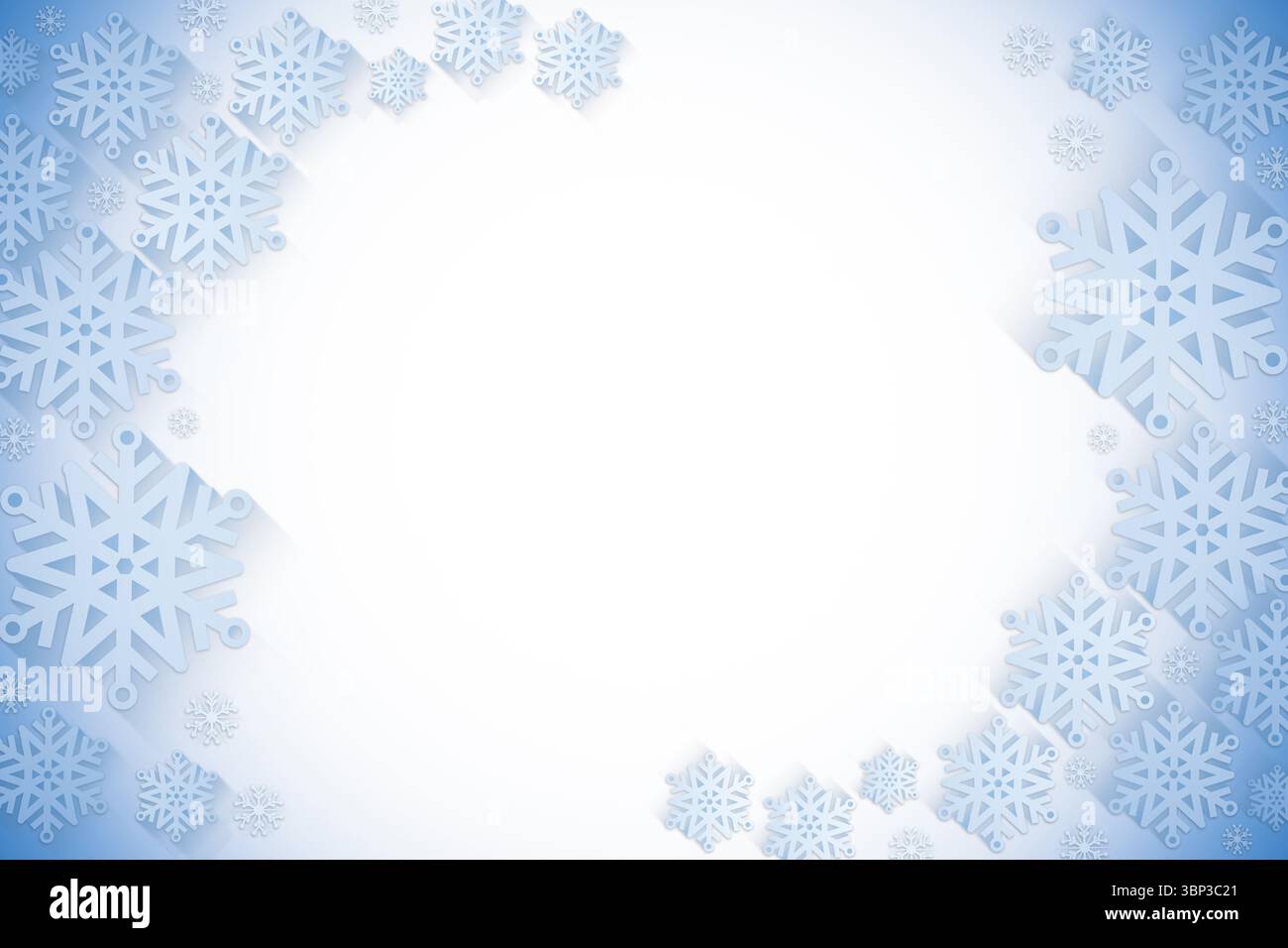 Blaue und Weiße Schneeflocken-design Stockfoto